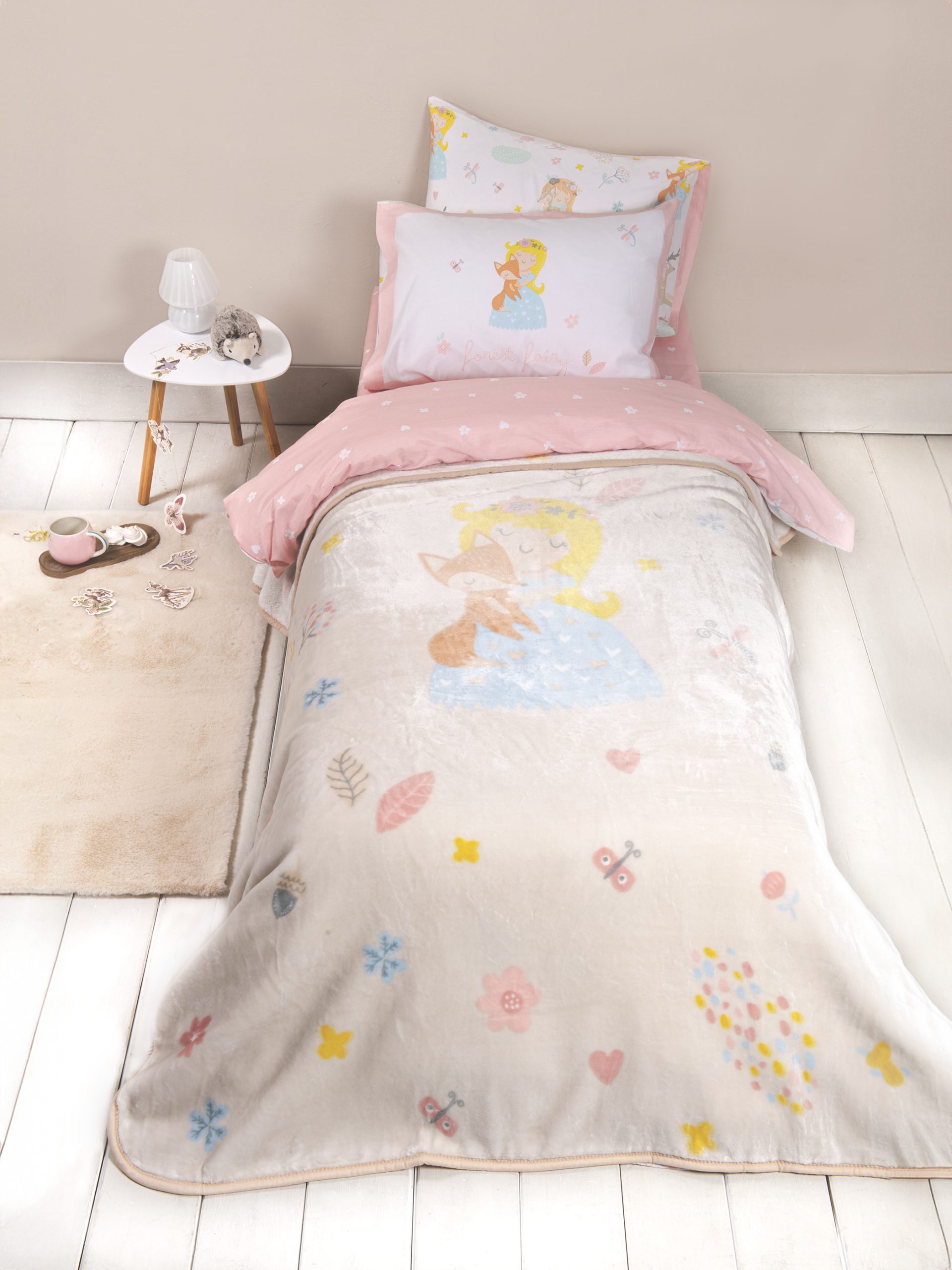 Nima Kids Κουβέρτα Βελουτέ Μονή 160x220 - Forest Fairy Πολύχρωμο