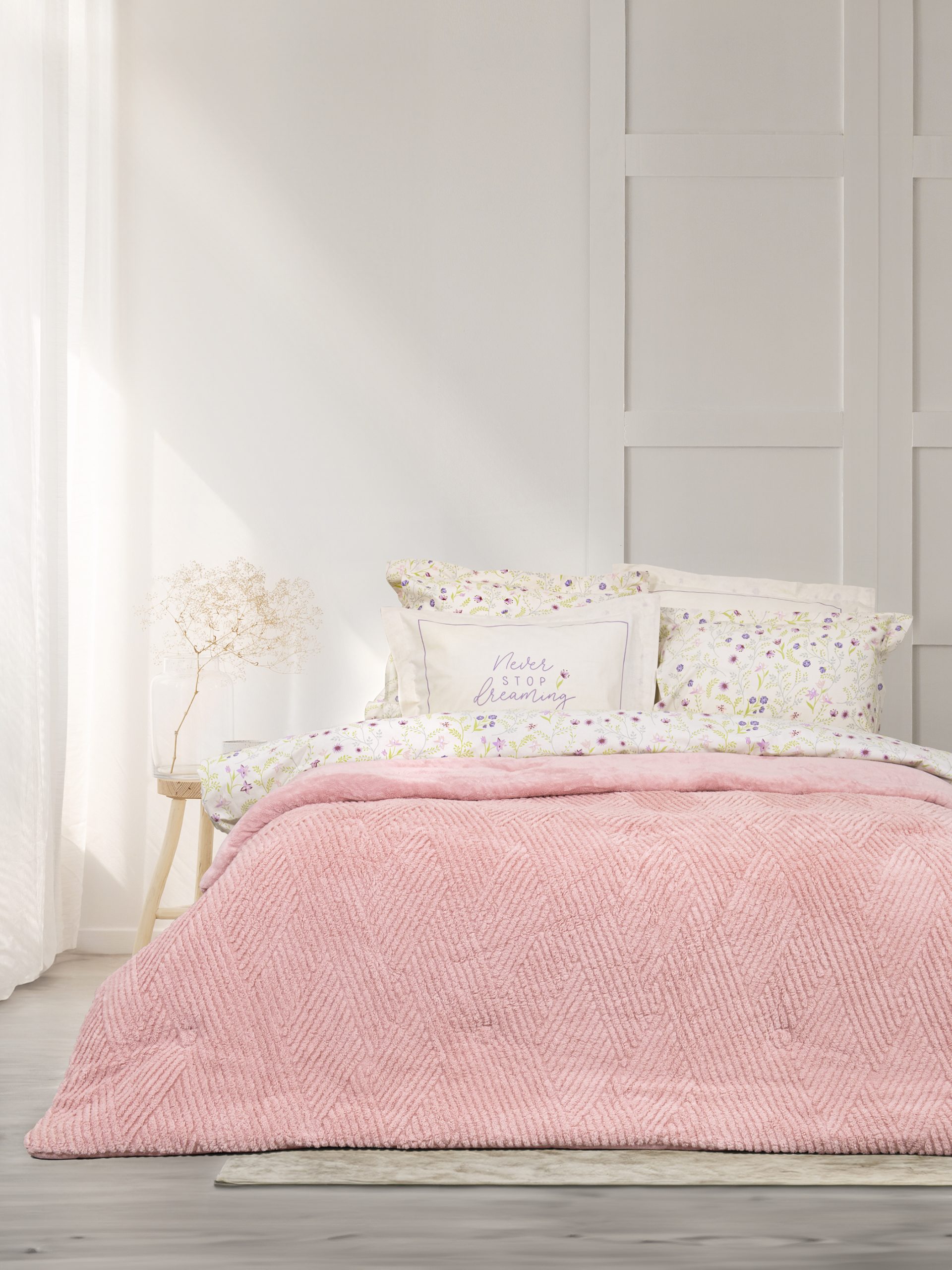 Nima Home Κουβέρτα/Πάπλωμα Μονό 160x220 - Velva Rose Ροζ