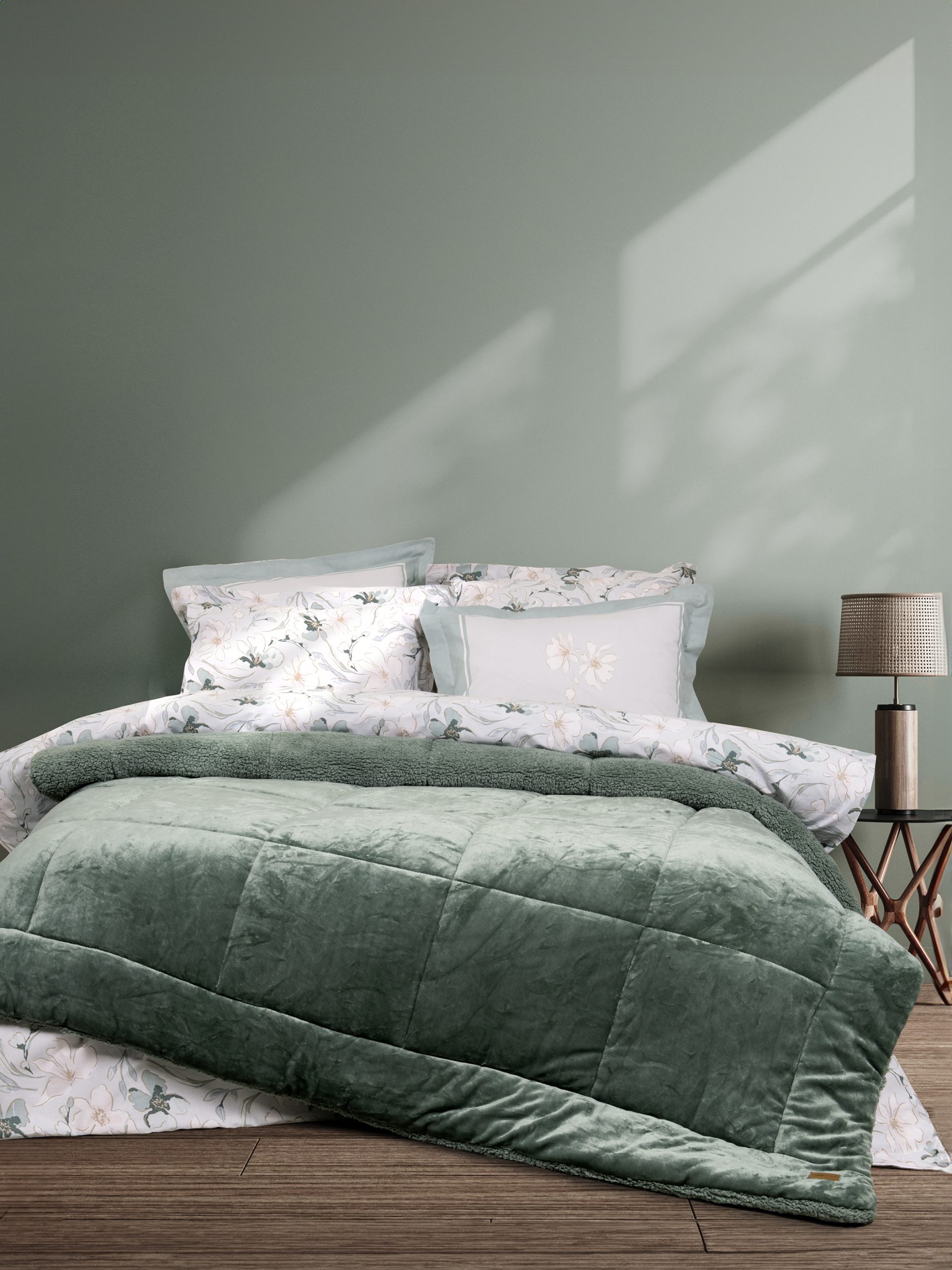 Nima Home Κουβέρτα/Πάπλωμα Υπέρδιπλο 220x240 - Cira Dark Green Πράσινο