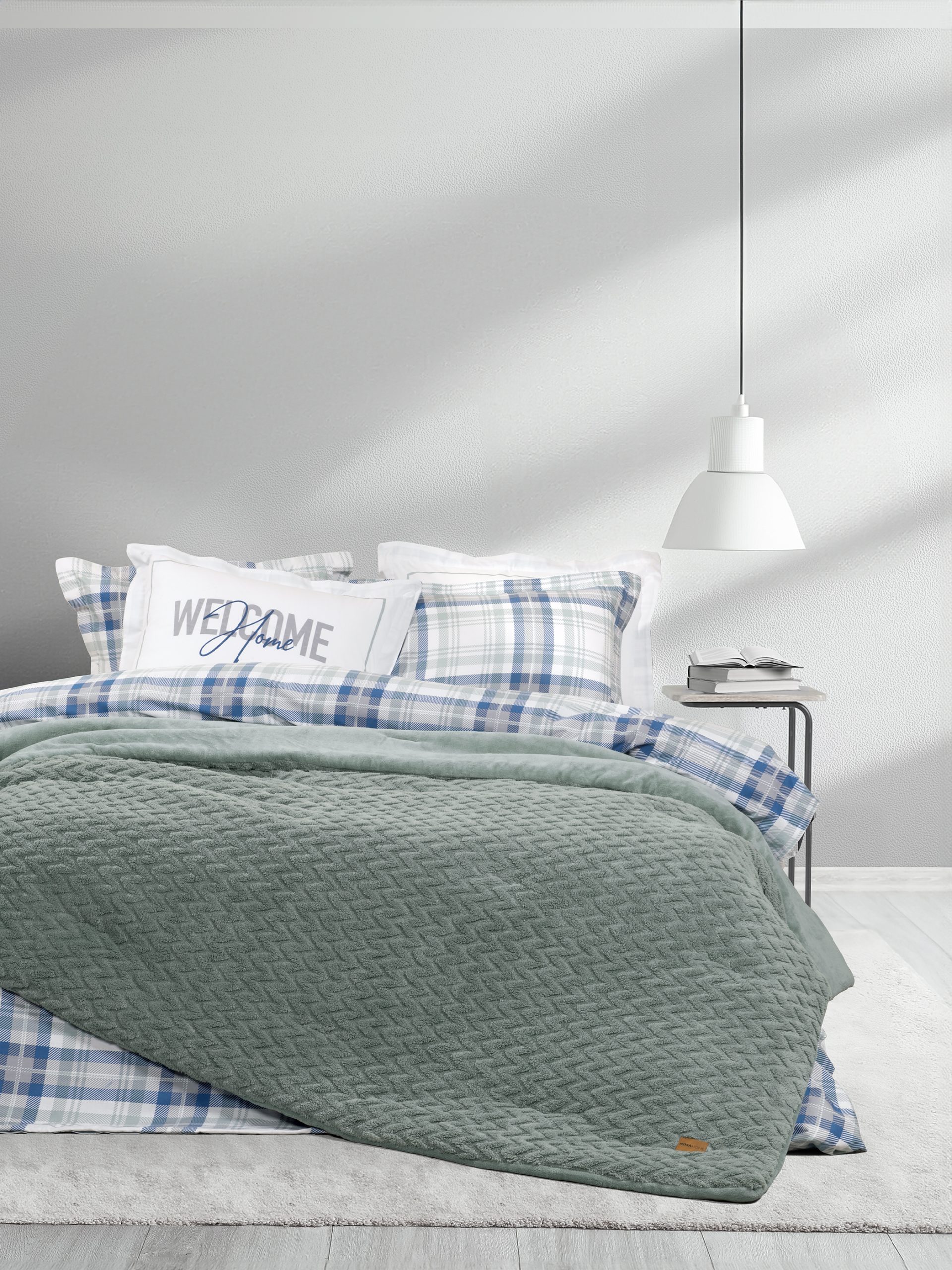 Nima Home Κουβέρτα/Πάπλωμα Υπέρδιπλο 220x240 - Muffle Smoky Green Πράσινο