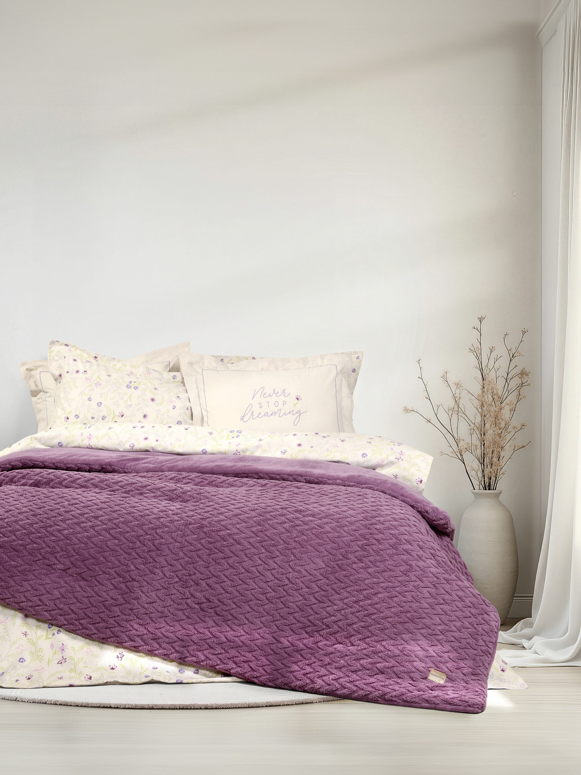 Nima Home Κουβέρτα/Πάπλωμα Μονό 160x220 - Muffle Mauve Μώβ