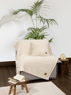 Nima Home Κουβέρτα καναπέ 130x170 - Savara Light Beige Μπεζ