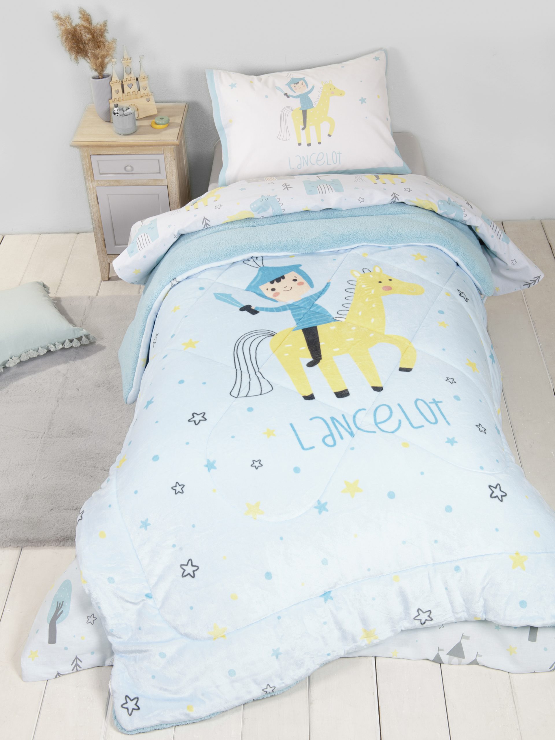Nima Kids Κουβέρτα/Πάπλωμα Μονό 160x220 - Lancelot Γαλάζιο