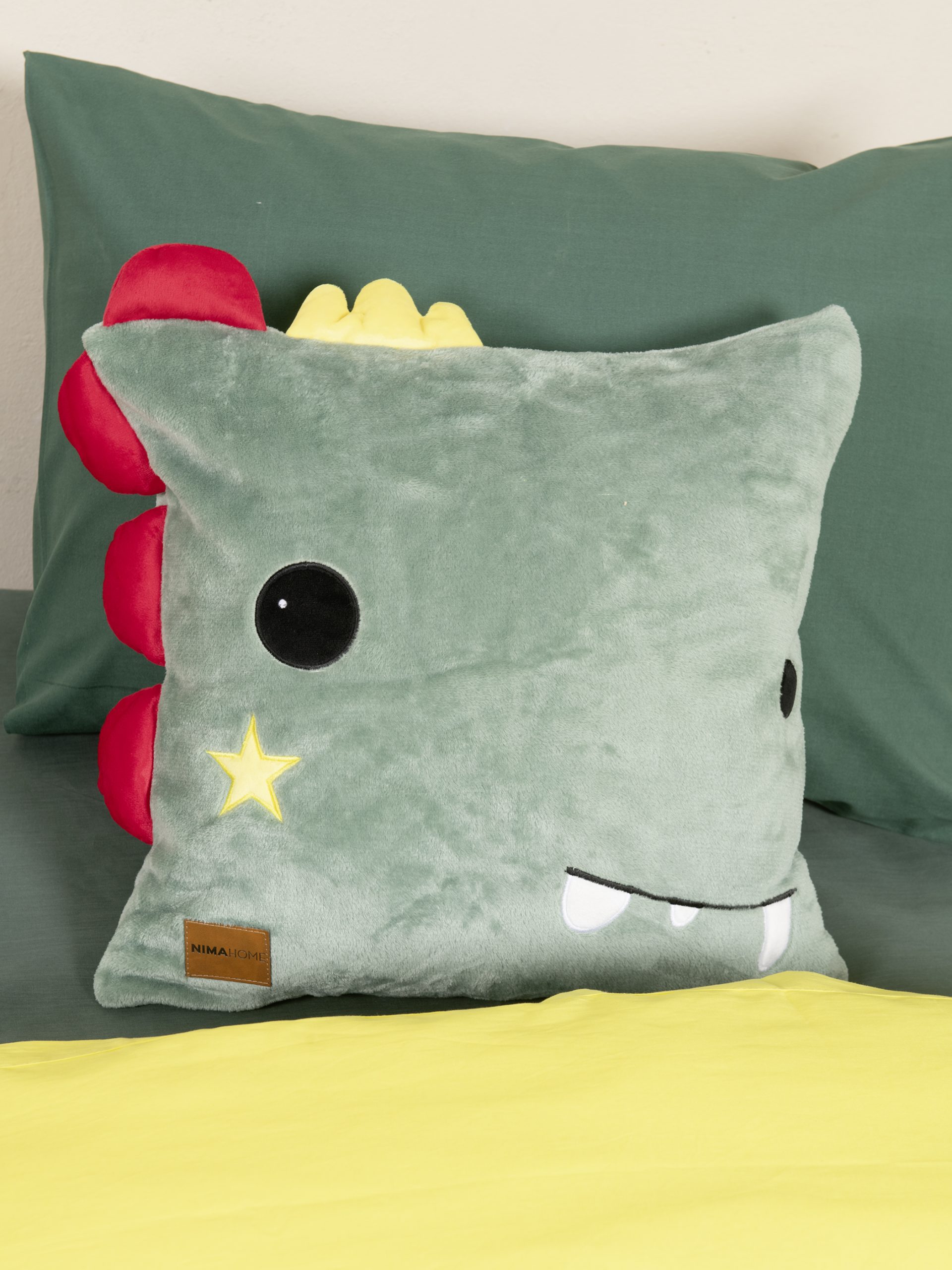 Nima Kids Διακοσμητική Μαξιλαροθήκη 45x45 - Crocodino Πράσινο