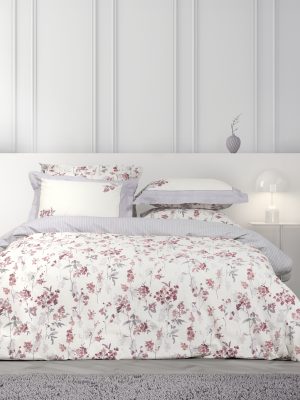 Nima Home Σετ Σεντόνια Μονά με Λάστιχο - Tessa Ροζ, Μπεζ