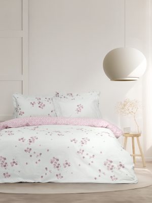 Nima Home Σετ Παπλωματοθήκη Υπέρδιπλη - Roselle Γαλάζιο, Ροζ