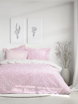 Nima Home Σετ Σεντόνια Υπέρδιπλα με Λάστιχο - Frozen Ροζ, Γκρι