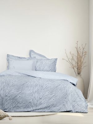 Nima Home Σετ Παπλωματοθήκη Υπέρδιπλη - Mocca Μπλε, Γκρι