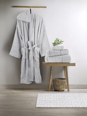 Nima Home Πατάκι Μπάνιου 50x80 - Spa Εκρού, Γκρι