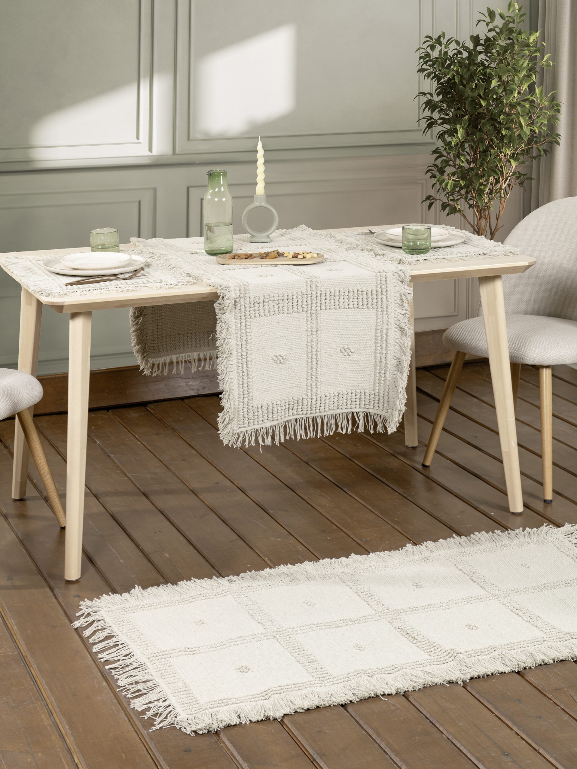 Nima Home Χαλάκι 60x130 - Liora Εκρού