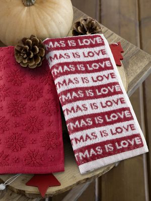 Nima Home Σετ Πετσέτες Κουζίνας (2 x 40x60) - Christmas Love Κόκκινο