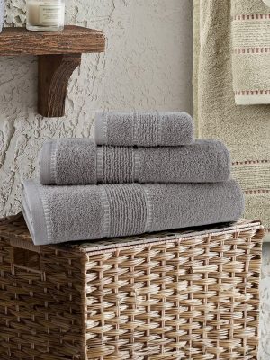 Nima Home Σετ Πετσέτες (30x50 + 50x90 + 70x140) - Pivot Gray Γκρι