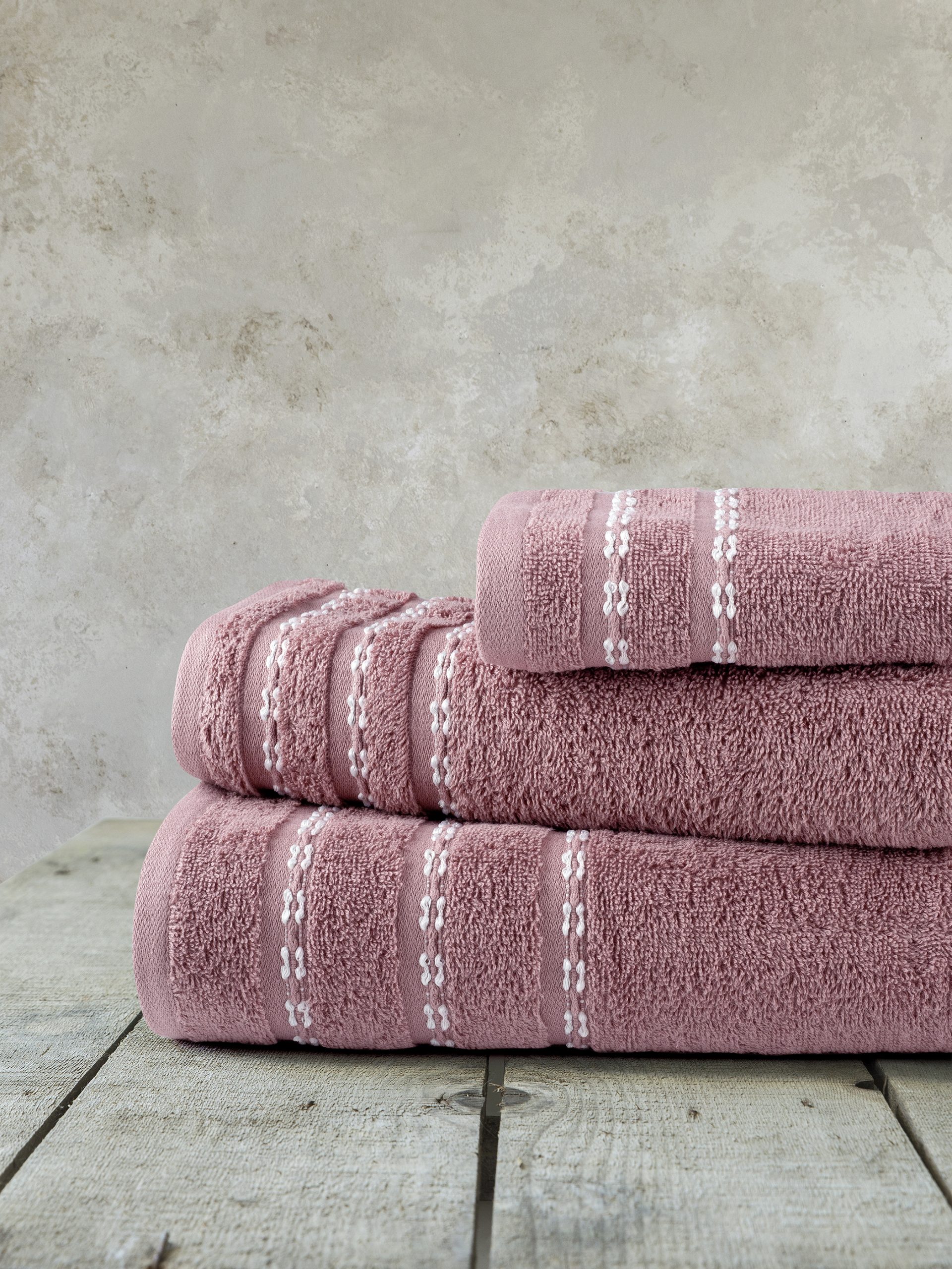 Nima Home Σετ Πετσέτες (30x50 + 50x90 + 70x140) - Retour Apple Pink Σάπιο μήλο - Image 2