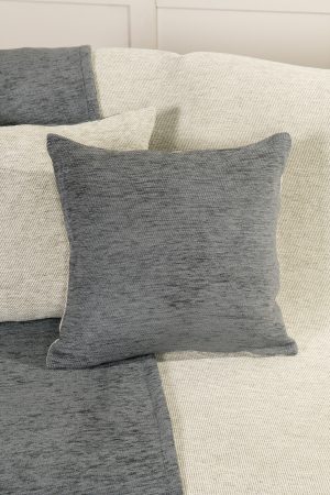 Nima Home Διακοσμητική Μαξιλαροθήκη διπλής όψης 45x45 - Caldo Gray/Ivory Γκρι, Εκρού
