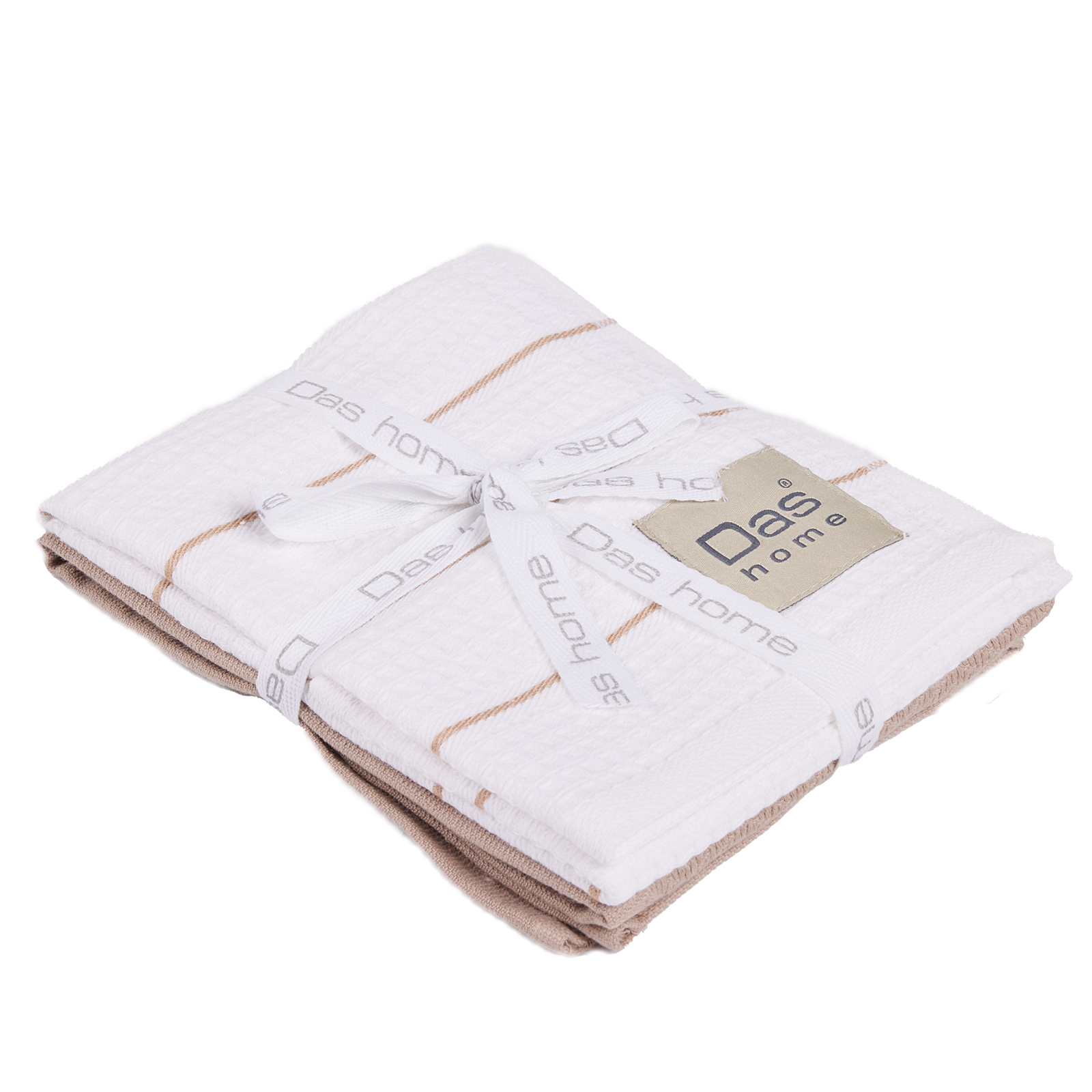 Das Home Σετ Ποτηροπανα 2Τμχ 30Χ50 0830 Taupe - White Taupe - White - Image 2