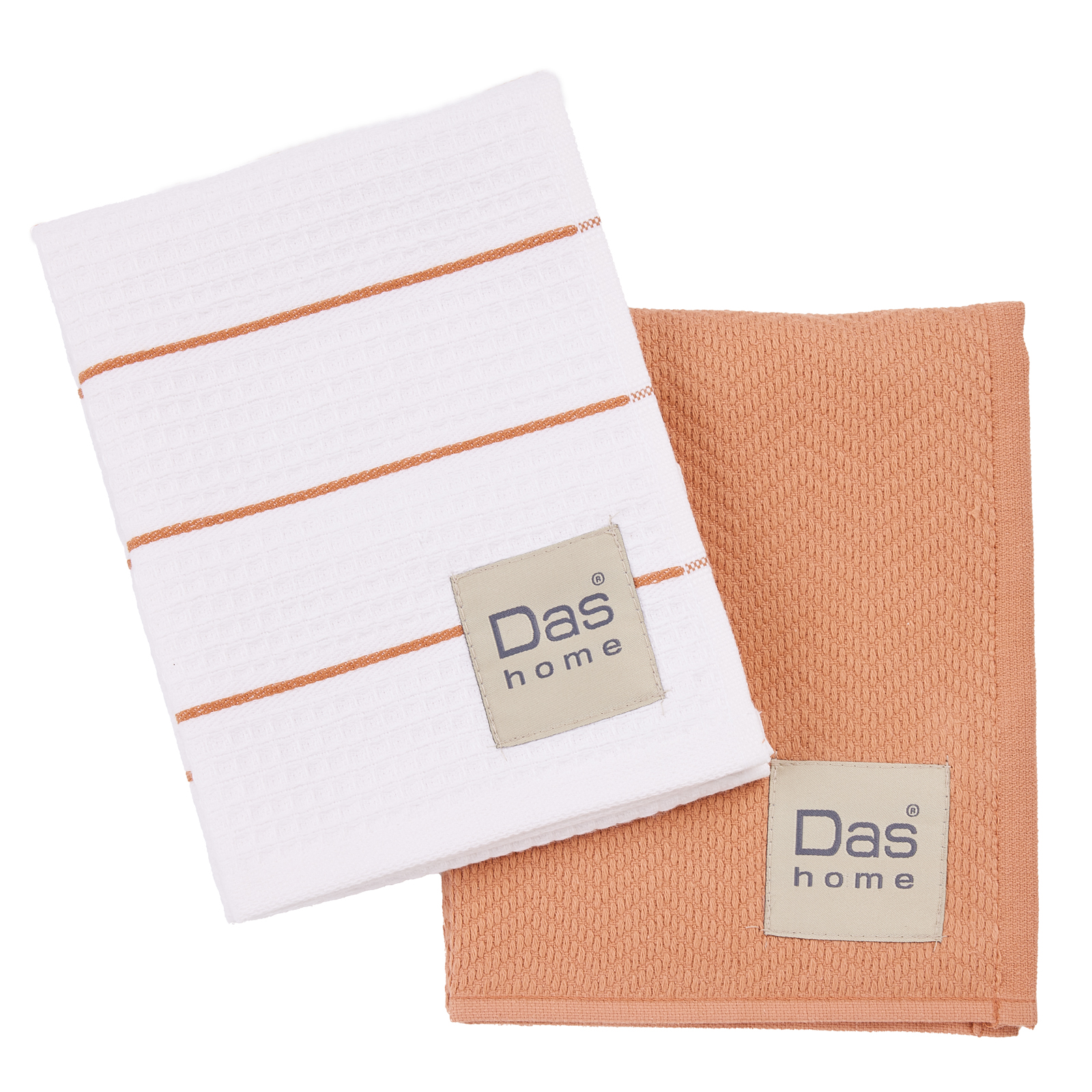 Das Home Σετ Ποτηροπανα 2Τμχ 30Χ50 0831 Teracotta - White Teracotta - White