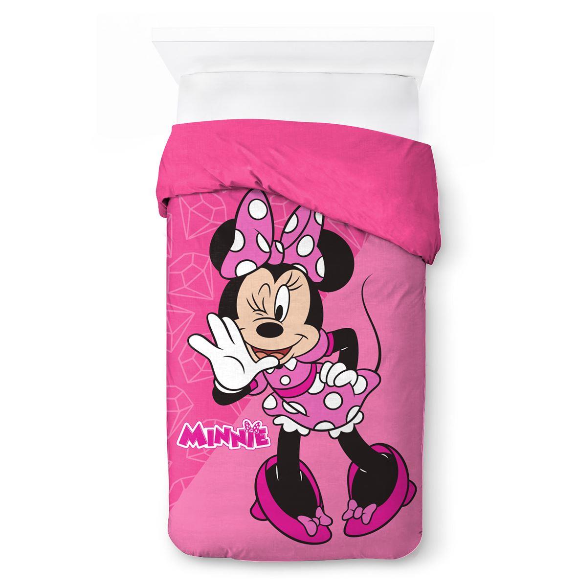 DIMcol Κουβερτοπάπλωμα Flannel-Sherpa Disney Home Minnie 15 160X250 Fuchsia-Pink 100% Polyester