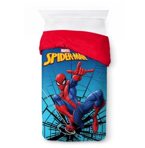 DIMcol Κουβερτοπάπλωμα Flannel-Sherpa Marvel Spider-Man 13 160X250 Turquoise-Blue 100% Polyester