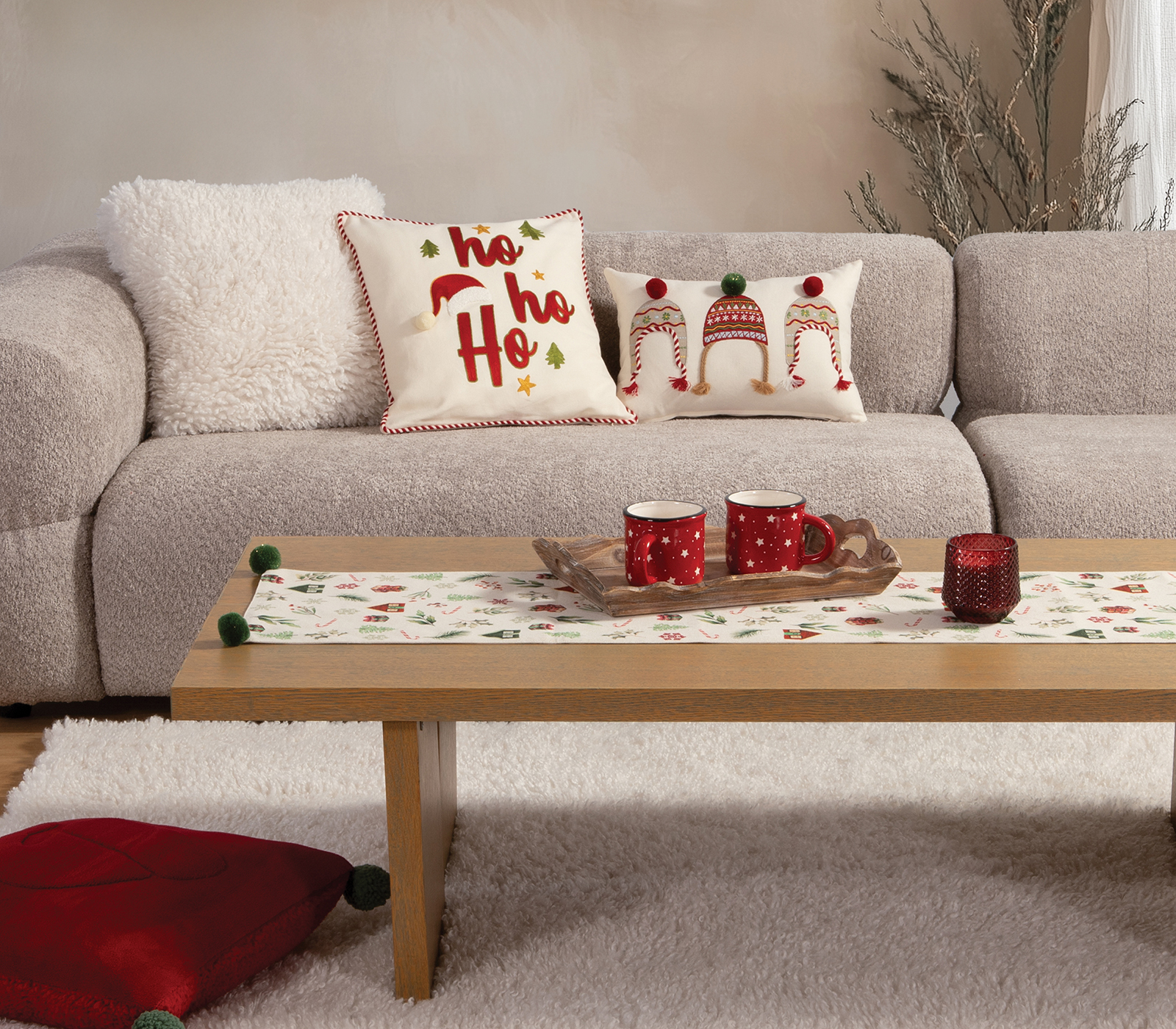 Nef-Nef Homeware Μαξιλάρι White Christmas 30x45 ECRU - Image 2