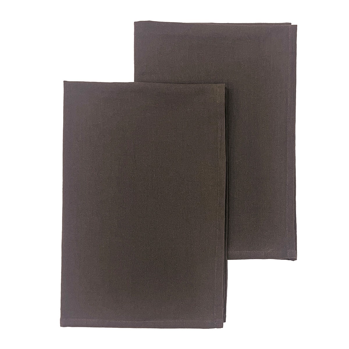 Melinen Home Πετσετες Κουζινας Σετ 2 Τεμαχιων Zoe Brown/Grey (45X65) 45X65