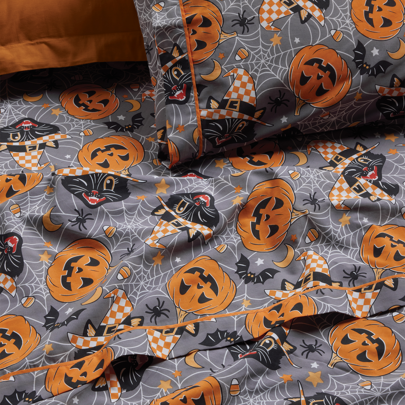 Das Kids Σετ Σεντονια Μονα 4968 Grey - Orange 170x260 + 50x70 - Image 2