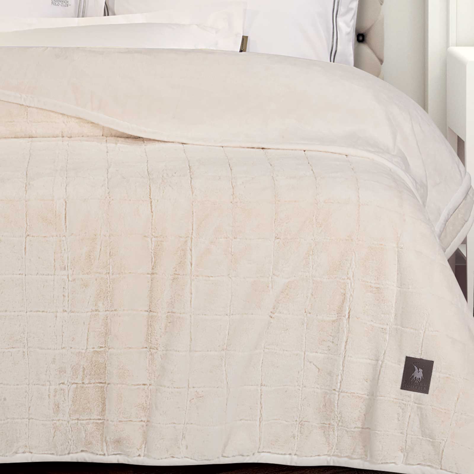 Greenwich Polo Club Κουβερτα Faux Fur Υπερδιπλη Premium 3451 Ivory - Image 2