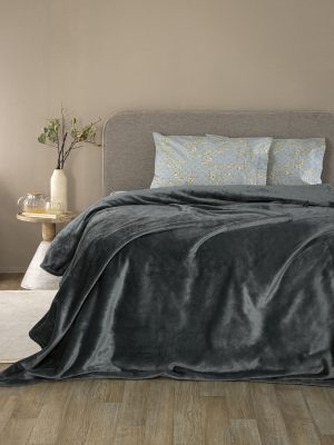 Palamaiki Κουβέρτα Fleece 160x220 LUCY COAL