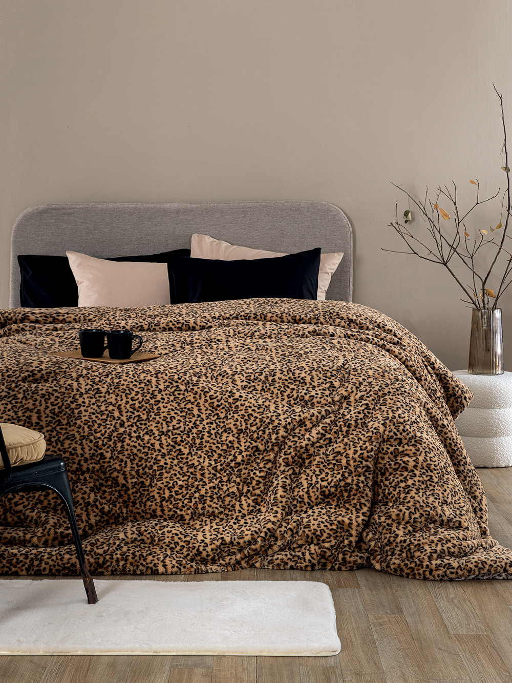 Palamaiki Κουβερτοπάπλωμα Υπέρδιπλο 220x240 DEVA BEIGE