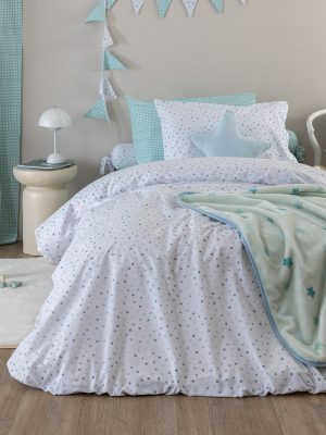 Palamaiki Σεντόνι Μονό 110x200+35 BB101 AQUA Με Λάστιχο