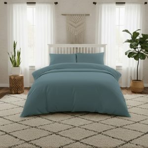 Melinen Home Παπλωματοθηκη Υπερδιπλη 225Χ245 Lavish Satin Dark Aqua 225Χ245
