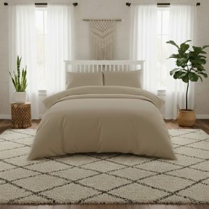 Melinen Home Παπλωματοθηκη Υπερδιπλη 225Χ245 Lavish Satin Beige 225Χ245