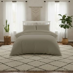 Melinen Home Σεντονι King Size 270Χ270 Lavish Satin Olive/Grey 270X270