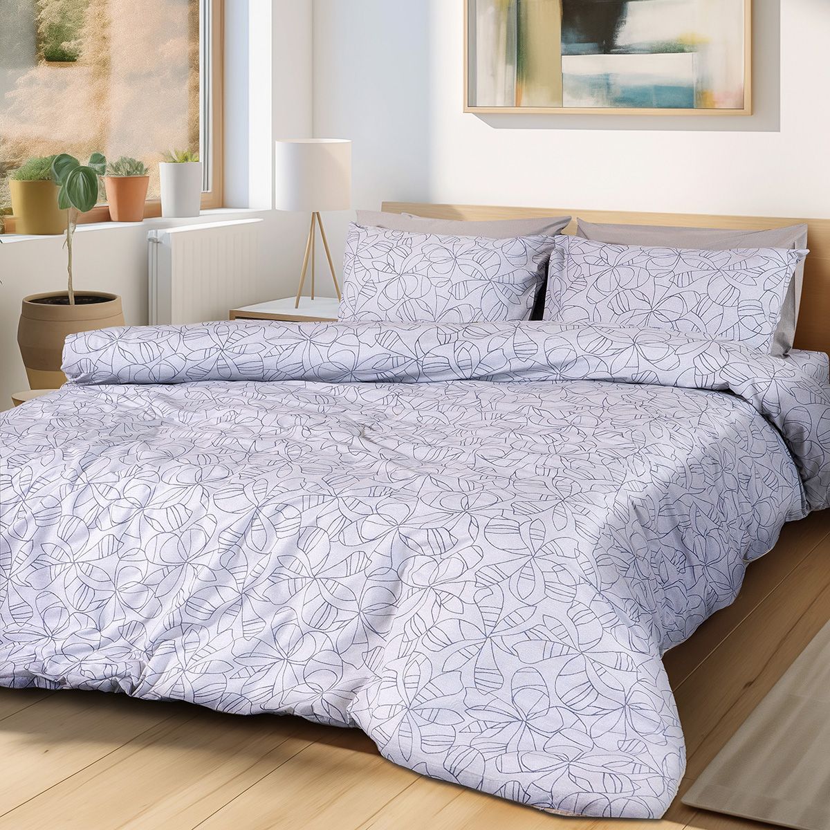 Beauty Home Σετ σεντόνια King size Adela Art 12251 270x260 Γκρι