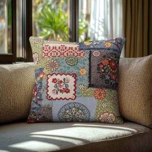 Beauty Home Μαξιλαροθήκη Folklore Jeans Patch