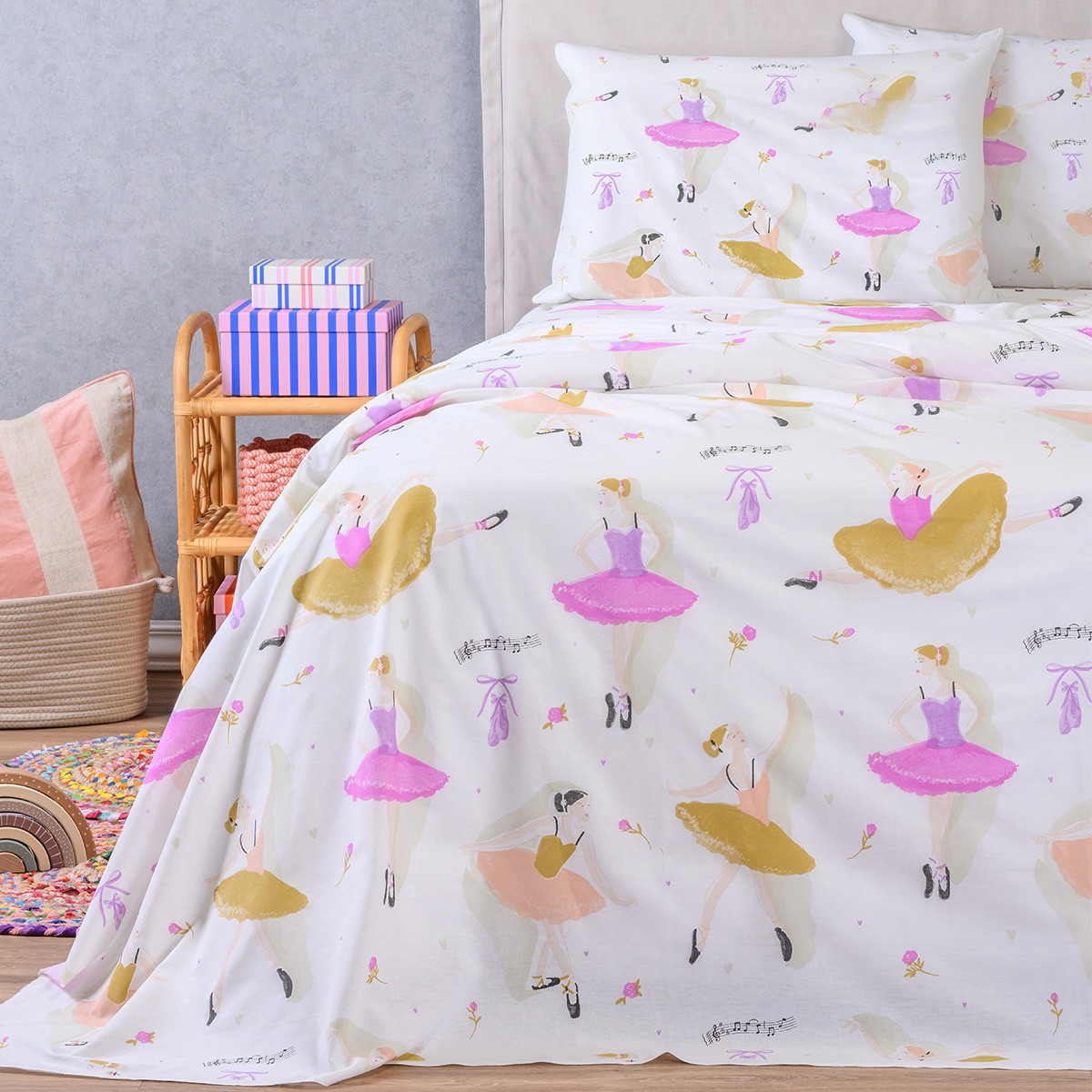 Melinen Home Σετ Σεντονια Μονα (Λ) Dancer Kids Line (100X200+32) 170Χ270
