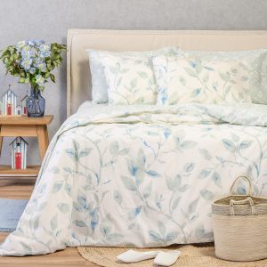 Melinen Home Σετ Σεντονια Υπερδιπλα (Λ) Pearl Blue Ultra Line (160Χ200+32) 235Χ270