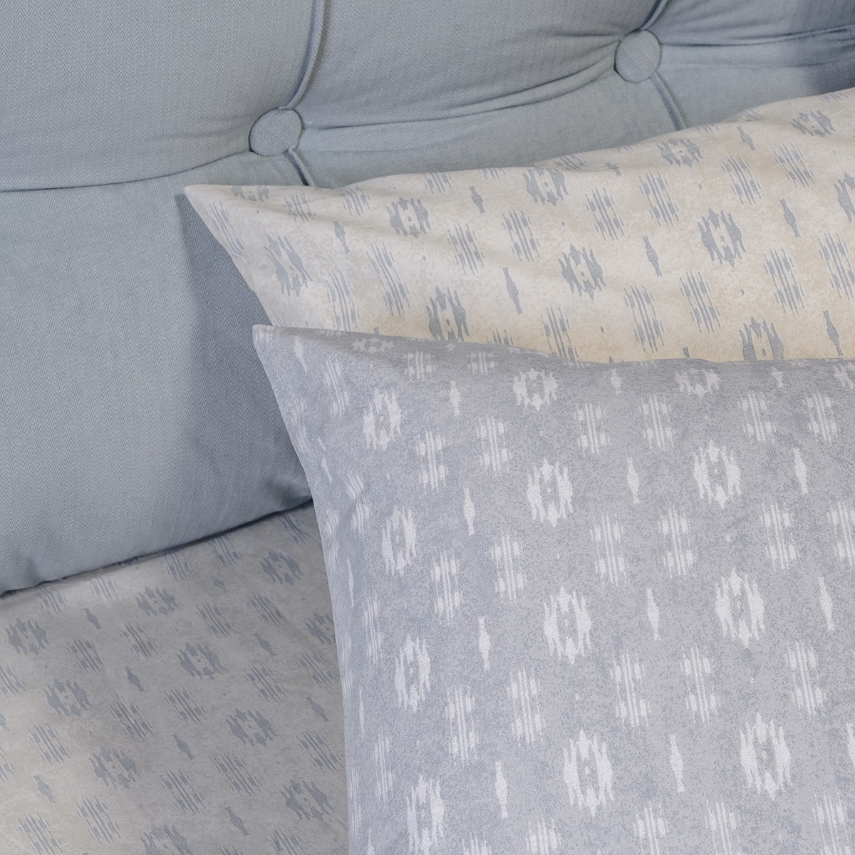Melinen Home Σετ Μαξιλαροθηκες (Π) River Light Grey Casual Line (50X70) 50Χ70