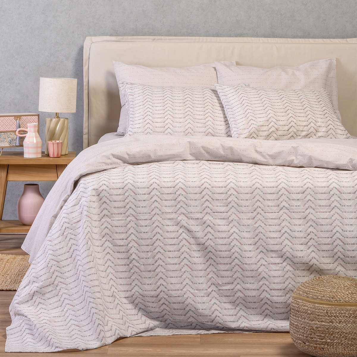 Melinen Home Παπλωματοθηκη Μονη Paris Grey Ultra Line (165X245) 165Χ245