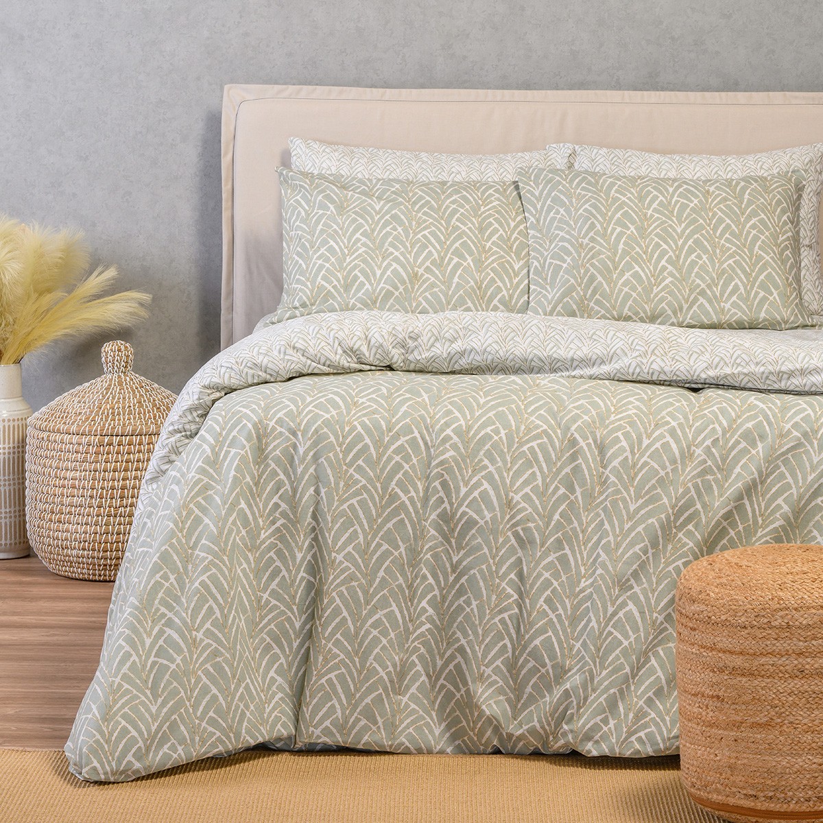 Melinen Home Σετ Σεντονια Μονα (Λ) Coral Aqua Ultra Line (100Χ200+32) 170Χ270