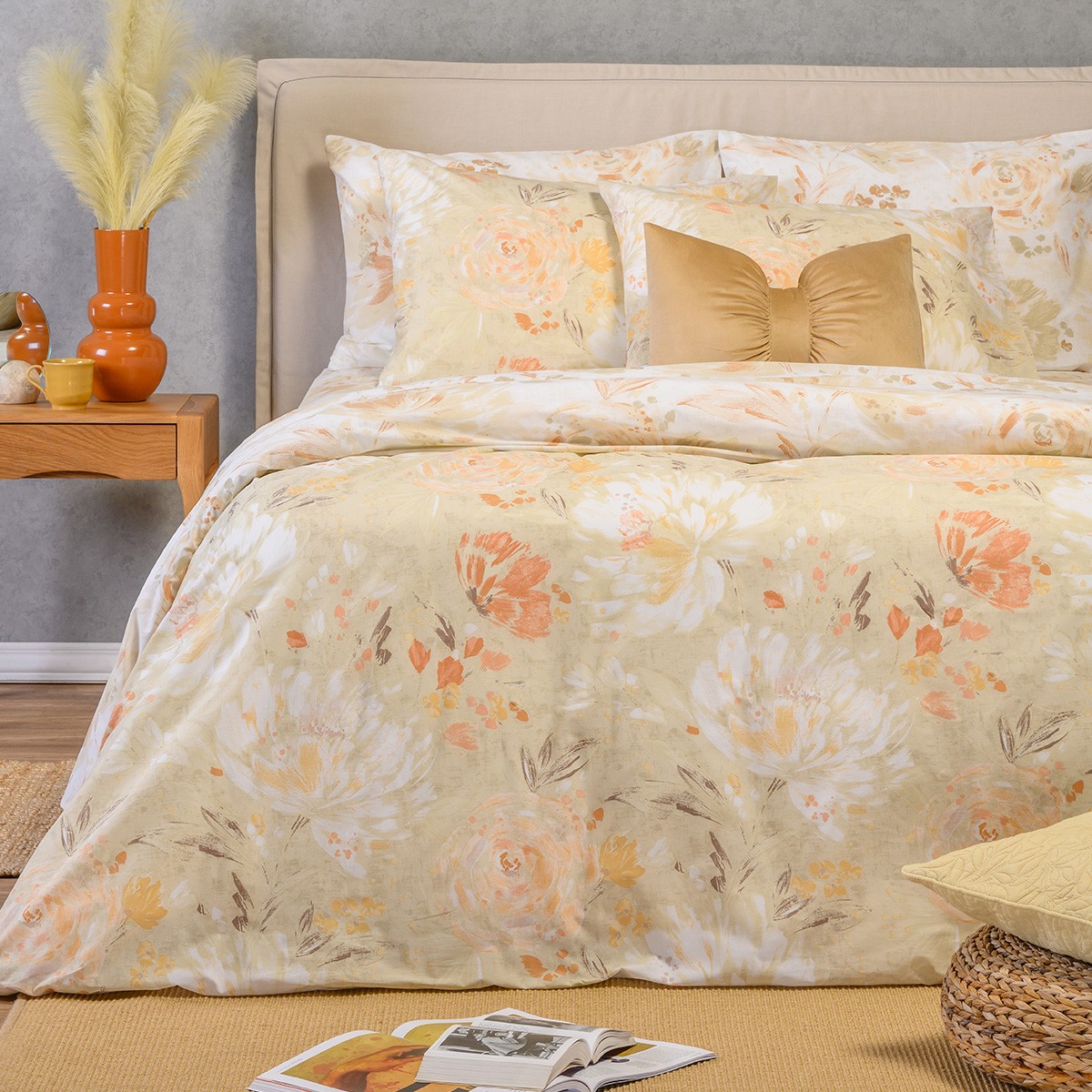 Melinen Home Σετ Σεντονια Υπερδιπλα (Λ) Anabelle Beige Casual Line (160Χ200+32) 235Χ270