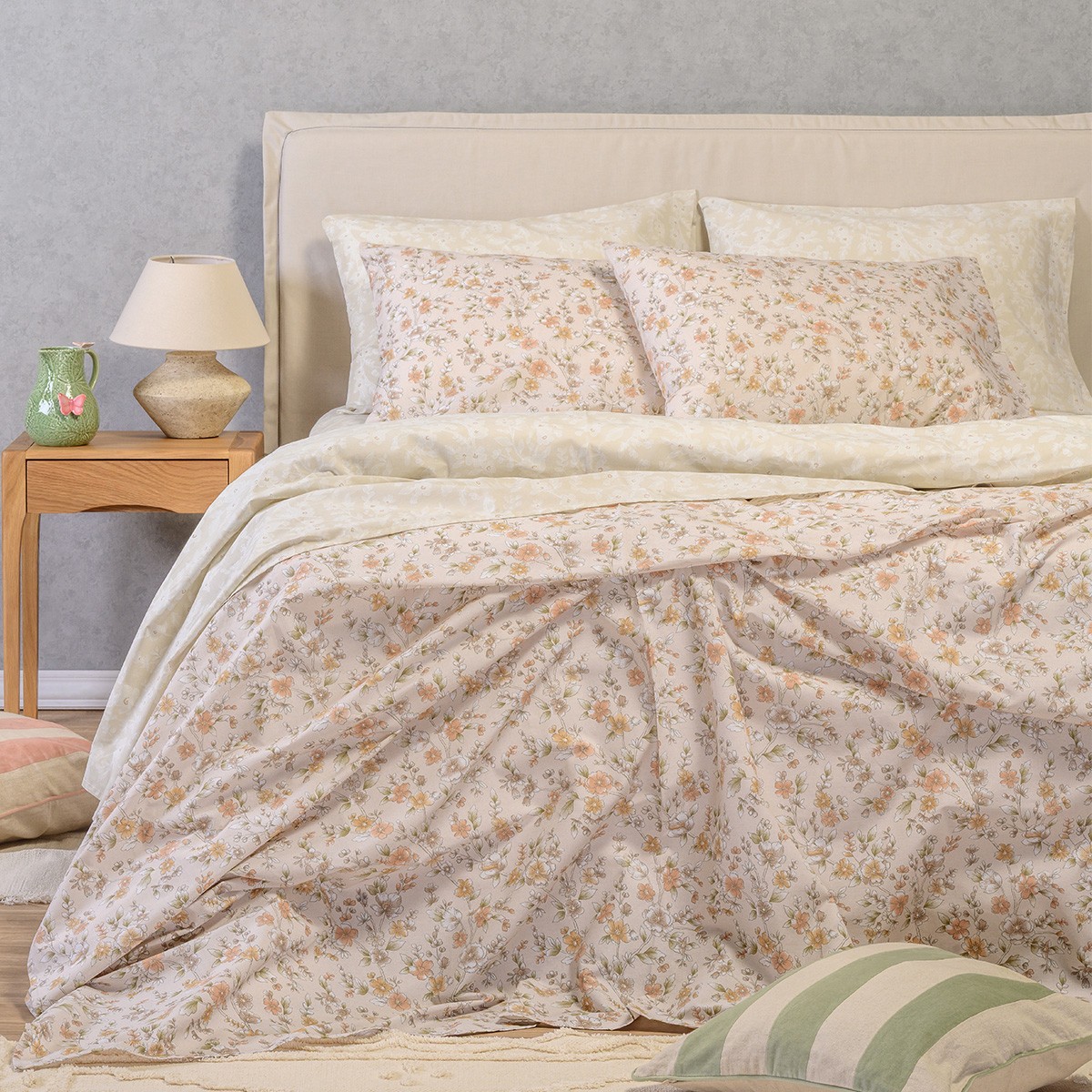 Melinen Home Σετ Σεντονια Διπλα Amy Beige Ultra Line 205Χ270