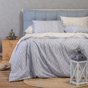 Melinen Home Σετ Σεντονια Διπλα River Light Grey Casual Line (205X270) 205Χ270