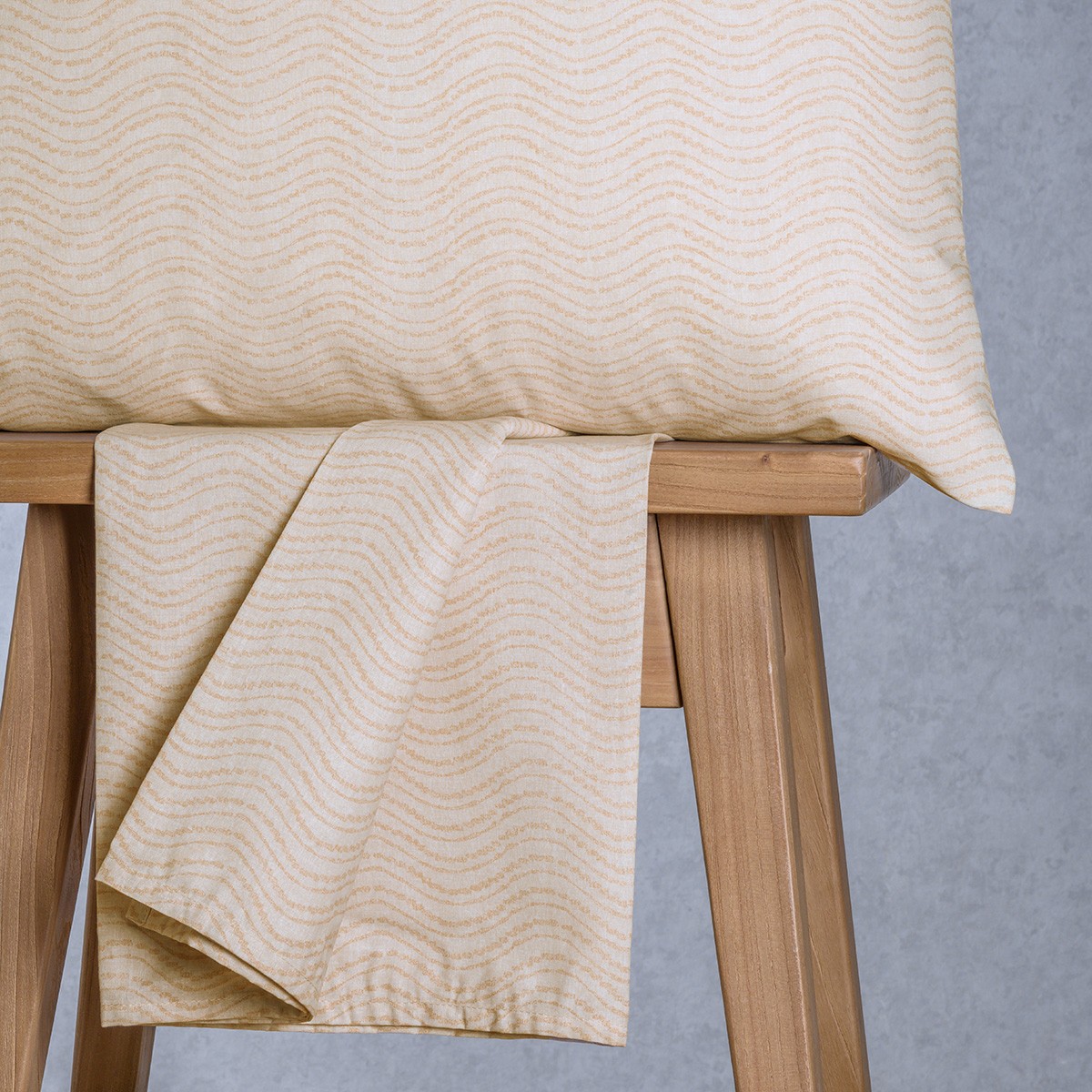 Melinen Home Σεντονι (Σετ 3 Τεμ.) 160Χ200+32 Maverick Beige Ultra Line Mini 50Χ70cm