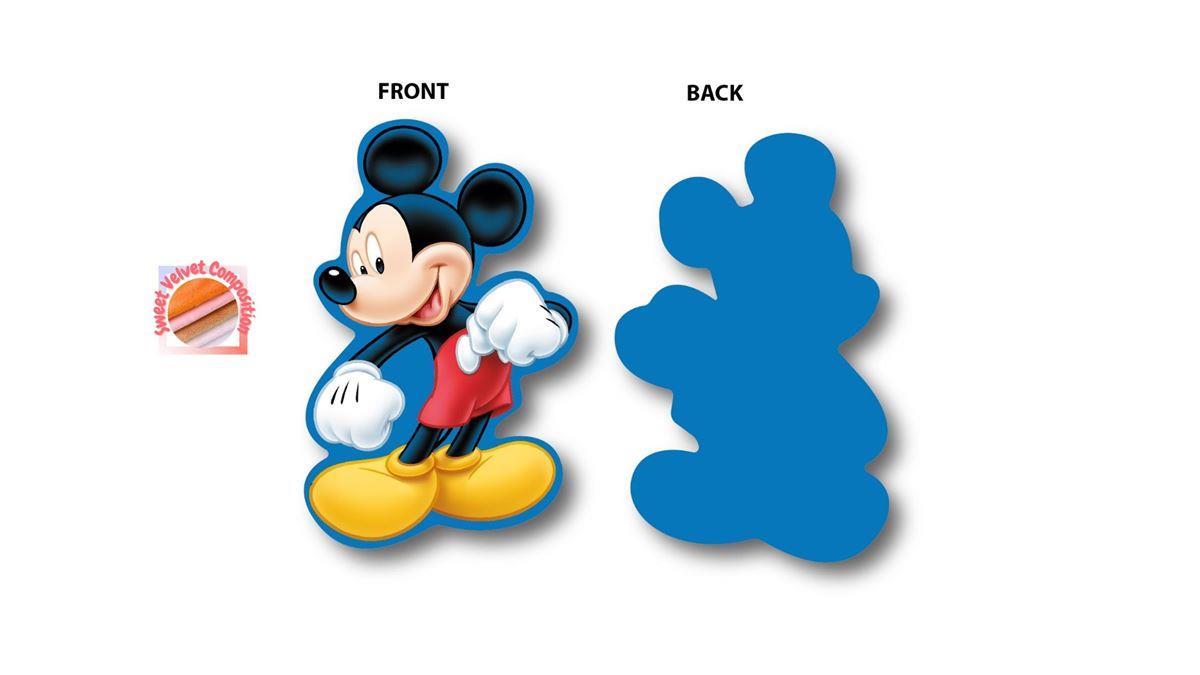 DIMcol Mini Μαξιλάρι 3D Disney Home Mickey 440 15 cm Blue 100% Velboa