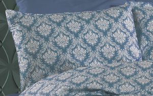 DIMcol Μαξιλαροθήκη Εμπριμέ Οφηλία 279 50X70 Blue 70/30 Cott/Pol