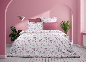 DIMcol Σεντόνια Εμπριμέ Σετ 3 τεμ Μυρτώ 353 220X240 Rotten Apple 100% Cotton Flannel