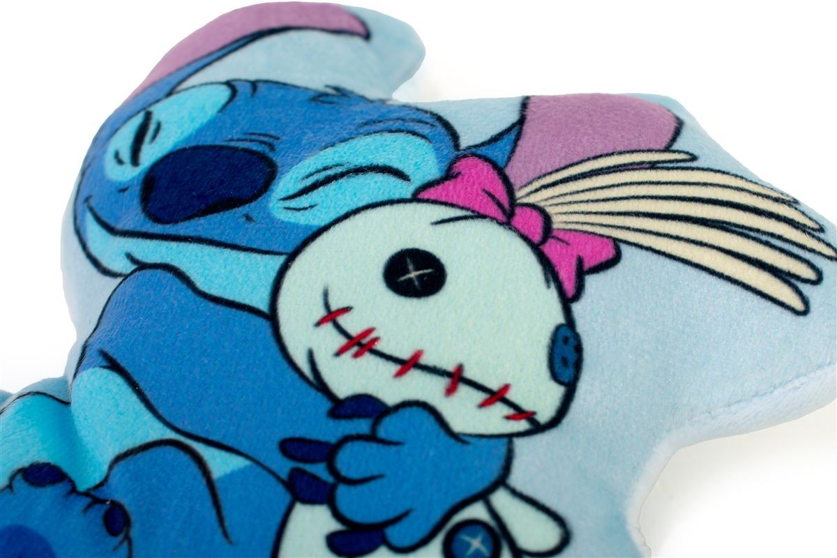 DIMcol Mini Μαξιλάρι 3D Disney Home Stitch 384 15 cm Sky Blue 100% Velboa - Image 2
