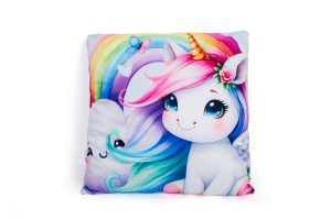 DIMcol Βελούδινο Μαξιλάρι Unicorn 10 38X38 Pink 100% Velboa