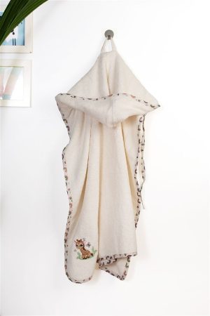 DIMcol Κάπα Με Κέντημα bebe Giraffe 173 75X85 Ecru-Multi 100% Cotton