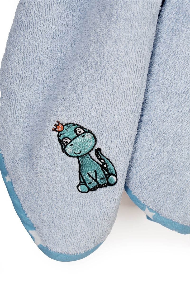 DIMcol Κάπα Με Κέντημα bebe Dinosaur 179 75X85 Sky Blue 100% Cotton - Image 2